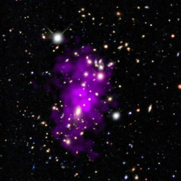 Chandra Image Reveals Two Colliding Clusters Nicknamed the 'Champagne Cluster' — Nasa.gov