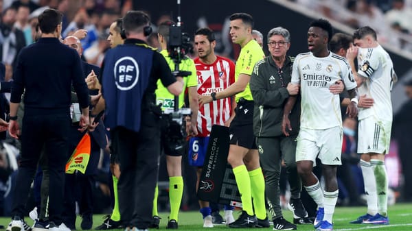 Vinicius Jr clashes with Diego Simeone in Super Cup semi as Real reach final — Assets.goal.com