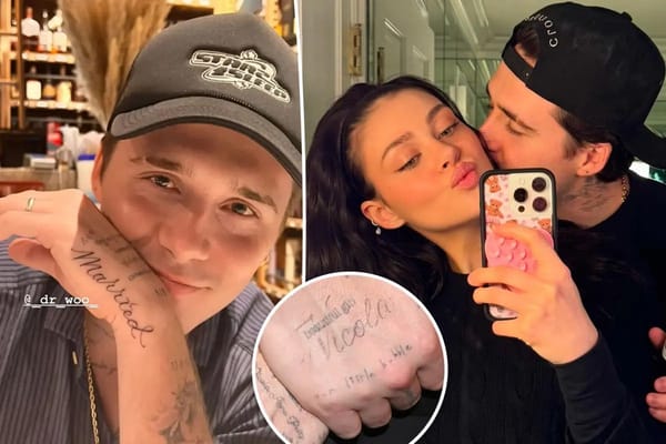 Brooklyn Beckham's ink devoted to wife Nicola Peltz — Pagesix.com