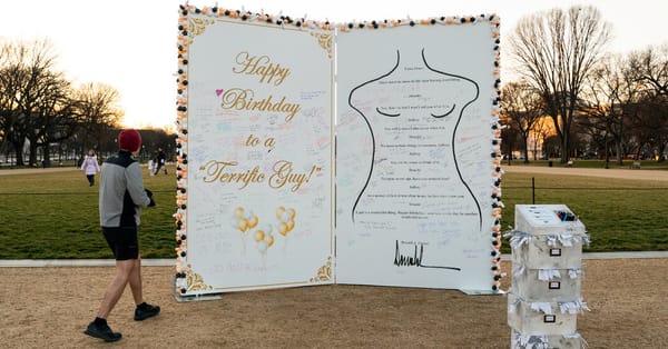 Replica of alleged Trump birthday card to Epstein placed on National Mall — Static01.nyt.com