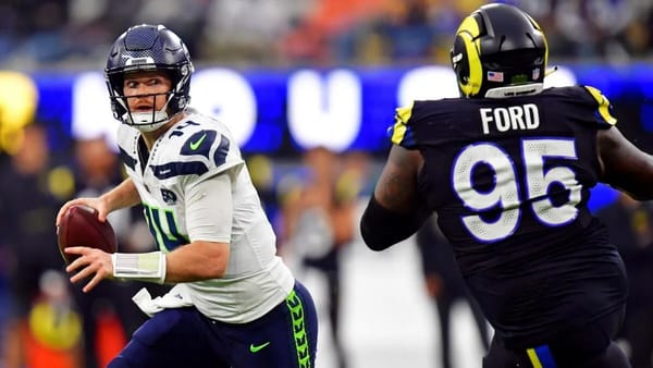 Seahawks host Rams in 2026 NFC Championship; model projects 46-point game — Sportshub.cbsistatic.com