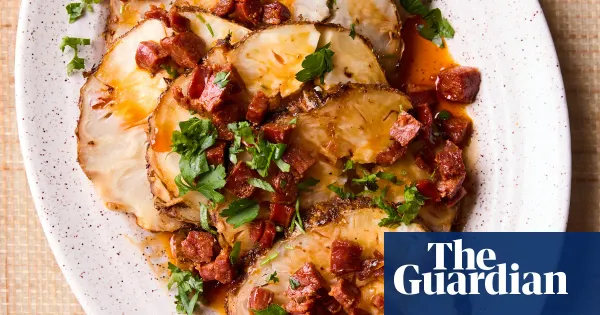 José Pizarro’s slow-roast celeriac with rosemary and crisp chorizo — I.guim.co.uk