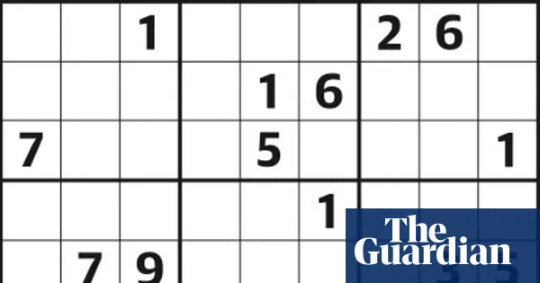 Medium-level Sudoku puzzle number 7,190 — I.guim.co.uk