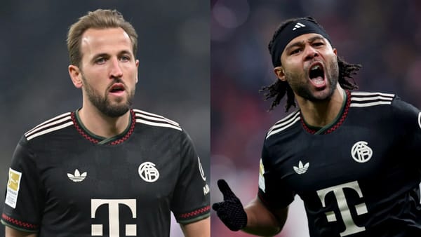 Harry Kane beaten by Serge Gnabry in American football spin challenge — Assets.goal.com