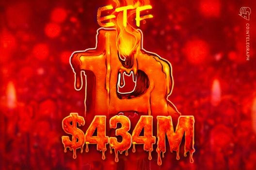 Bitcoin ETFs Record $434M Outflows Amid BTC Slide Below $70K — images.cointelegraph.com
