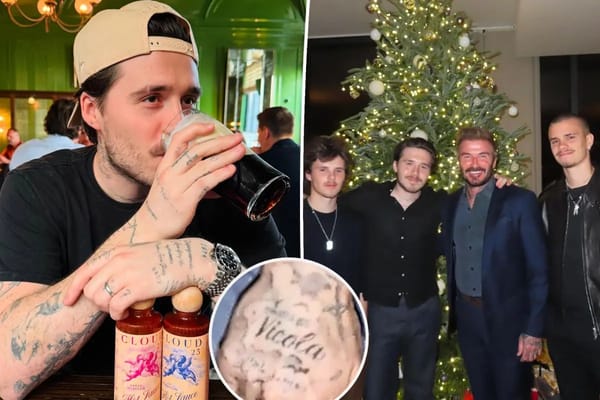Brooklyn Beckham covers tattoos of his siblings, alters 'DAD' ink — Pagesix