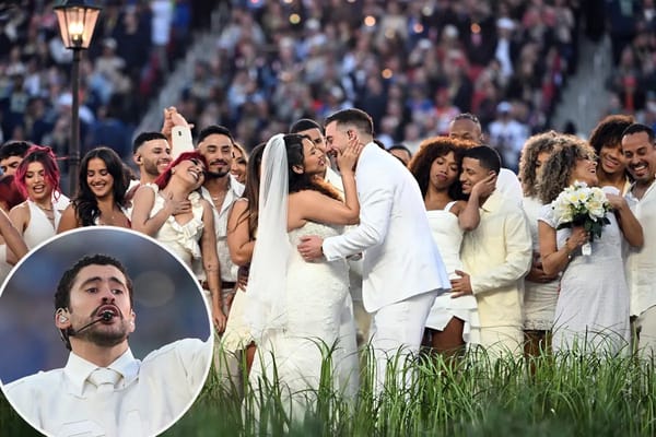 Couple in Bad Bunny's Super Bowl halftime show reportedly married on field — Pagesix