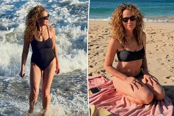 Jennifer Grey, 65, soaks up the sun in black swimsuits — Pagesix