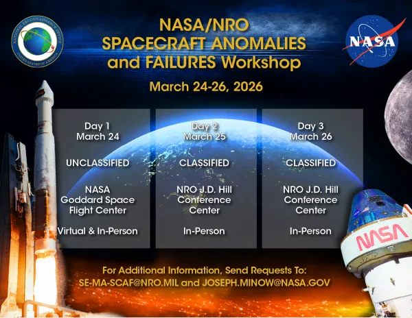 SCAF2026 workshop on spacecraft anomalies and failures — NASA Science