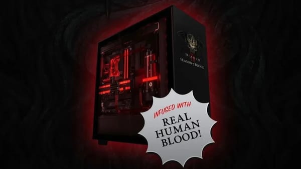 Diablo IV promo PC cooled with human blood still running after two years — Kotaku