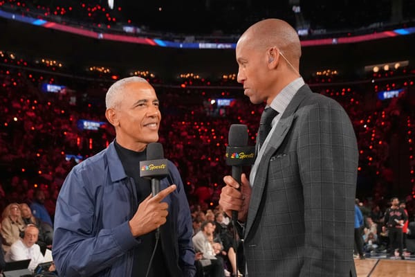 Obama Teases Reggie Miller at NBA All-Star Game — Nbc