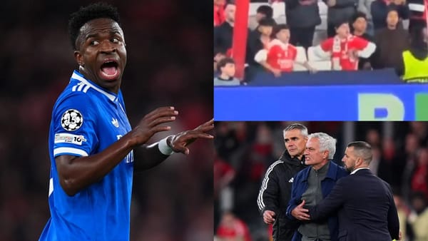 Benfica fans direct racist gestures at Vinicius as Mourinho comments questioned — Goal