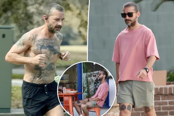 Shirtless Shia LaBeouf runs and dines alone after Ash Wednesday church visits — Pagesix