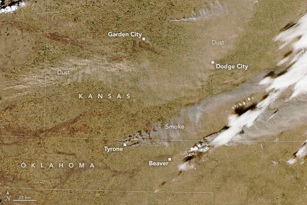 Winds Fuel Fast-Moving Fires and Dust on the Southern Plains — NASA Science