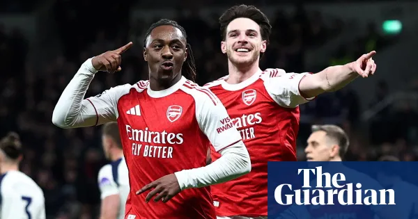 Eze and Gyökeres double up to boost Arsenal title bid in Spurs rout — Football | The Guardian