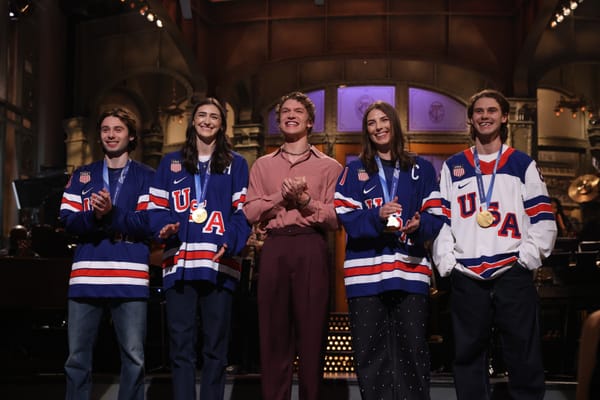 Hughes brothers, Hilary Knight and Megan Keller join Connor Storrie on SNL — Nbc