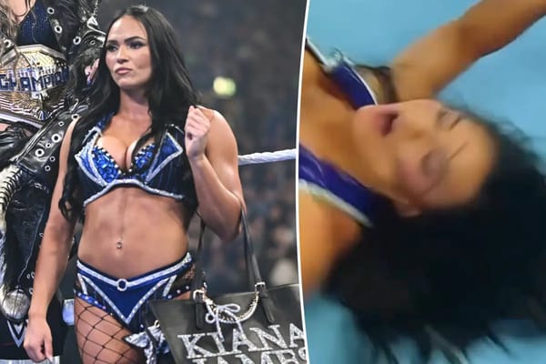 Kiana James suffers wardrobe malfunction during Elimination Chamber match — Pagesix