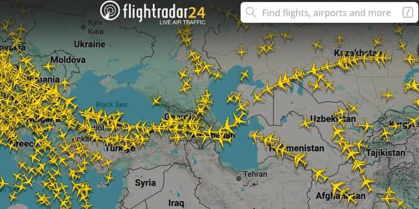 Airlines forced into narrow Caucasus corridor as Middle Eastern airspace closes — Businessinsider