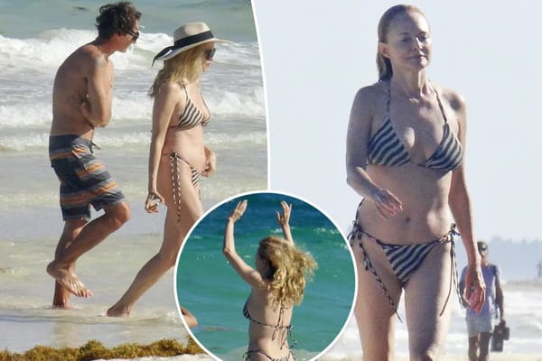 Heather Graham, 56, takes a dip in striped bikini during Mexico getaway — Pagesix