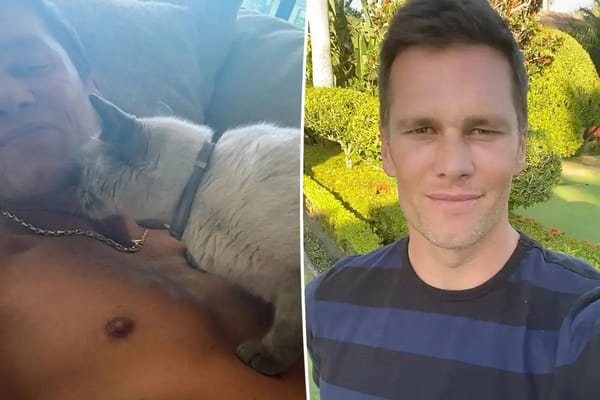 Shirtless Tom Brady cuddles his cat in Instagram Stories — Pagesix