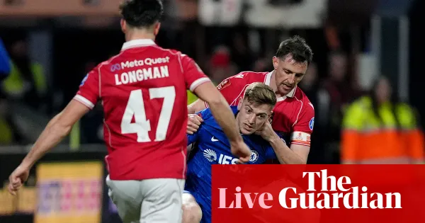 Wrexham 1-1 Chelsea at half-time in FA Cup fifth round — Football | The Guardian