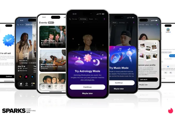 Tinder adds IRL events, virtual speed dating and AI features — TechCrunch