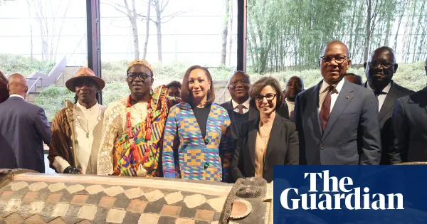 France returns sacred Djidji Ayôkwé talking drum to Côte d’Ivoire — World news | The Guardian