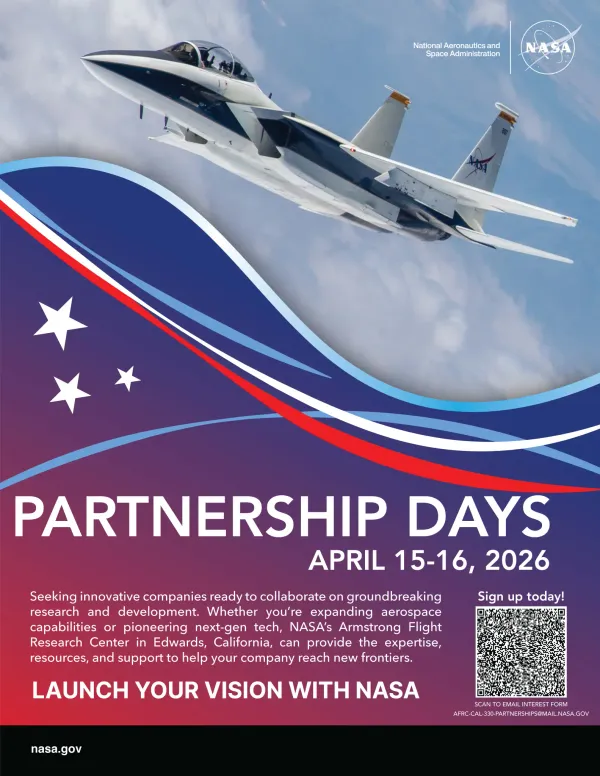 NASA Armstrong to Host Partnership Days April 15-16 — NASA Science