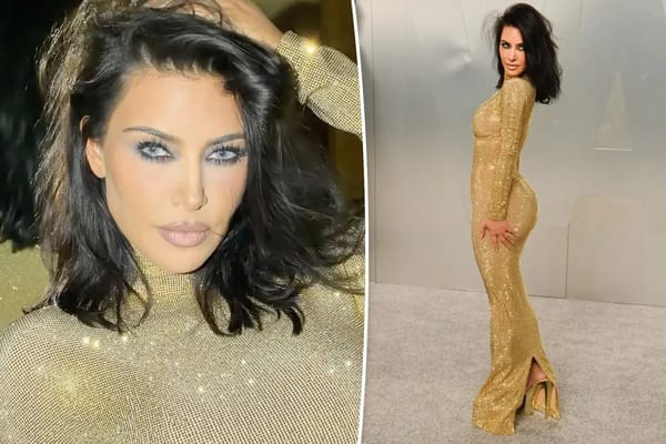 Kim Kardashian's Vanity Fair look: gold Gucci and 8-inch heels — Pagesix