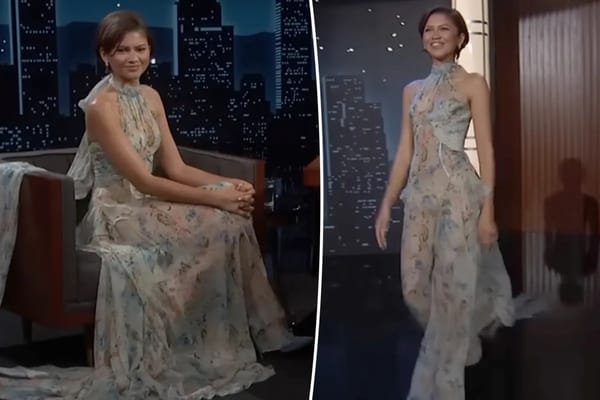 Zendaya wears 'something blue' on Jimmy Kimmel as marriage rumors swirl — Pagesix