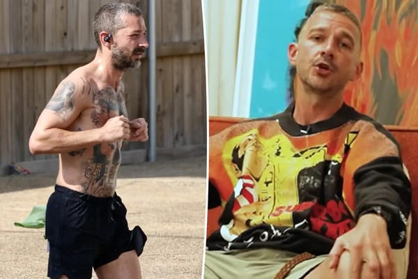 Half-dressed Shia LaBeouf causes commotion in Italian hotel lobby — Pagesix