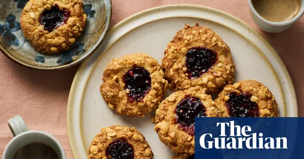 Peanut and blackcurrant thumbprint cookies — Lifestyle | The Guardian